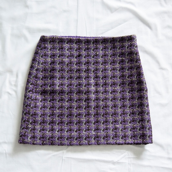 J. Crew Dresses & Skirts - J. Crew Wool Blend Purple Mini Skirt